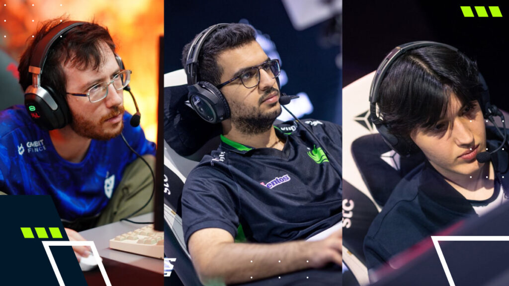 The image shows Team Falcons esports players competing in Dota 2