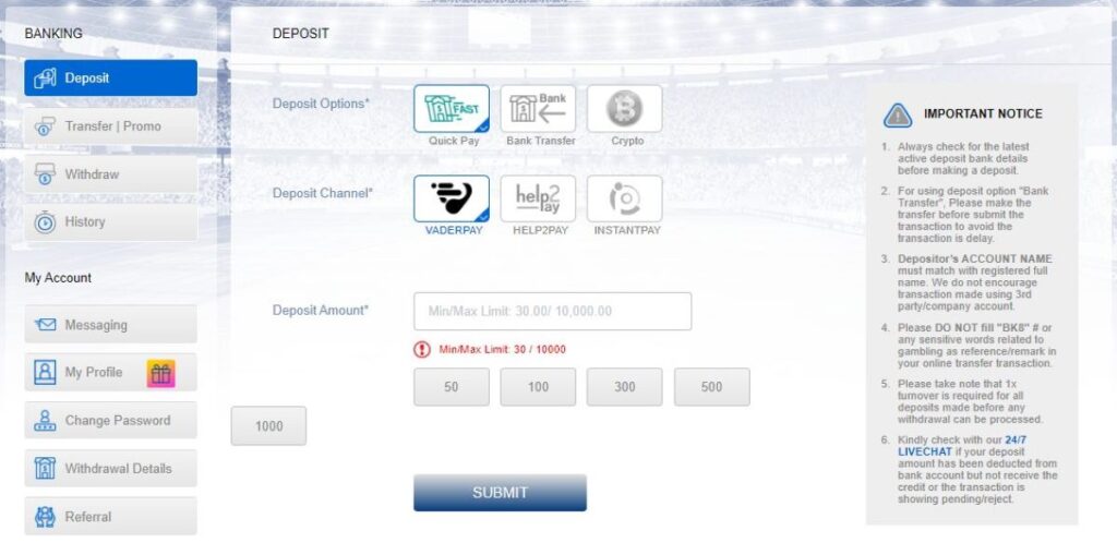 Nạp vốn và nhận ưu đãi