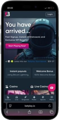 BetPlay sign up page -  crypto sportsbook