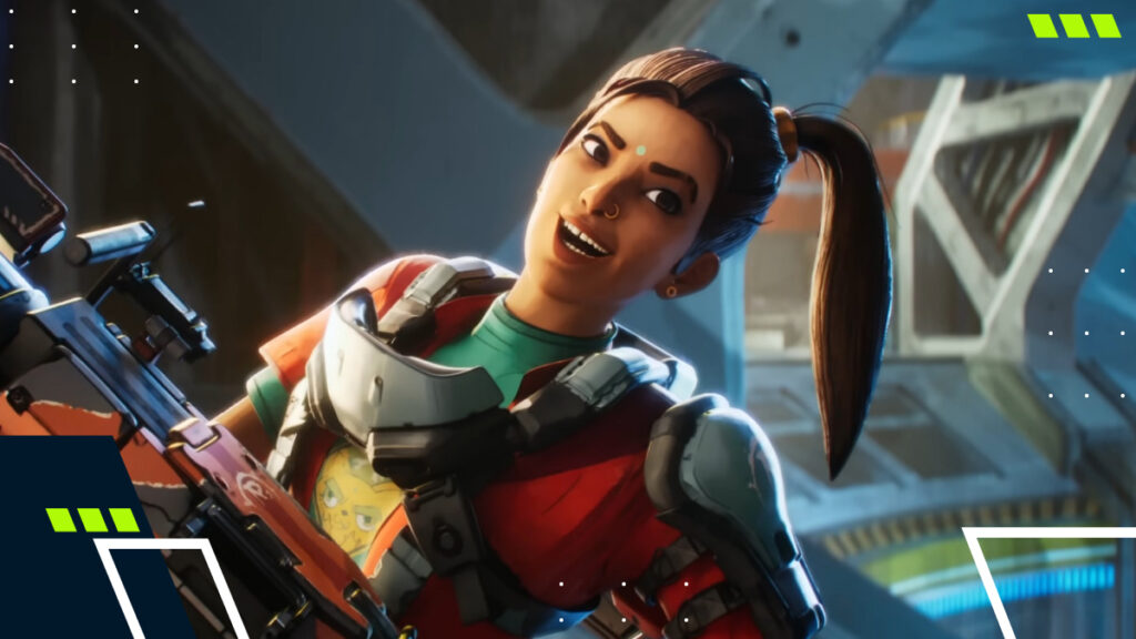 Apex Legends artwork showing Rampart holding her weapon