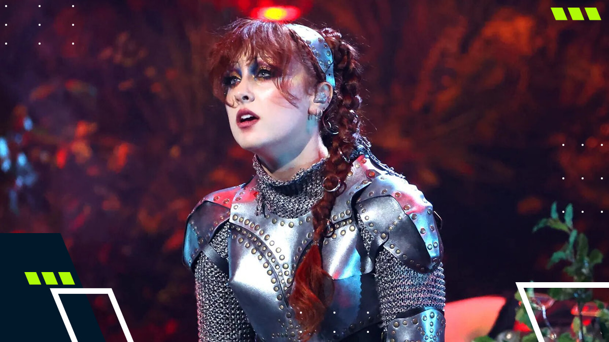 Chappell Roan in knight-style armor