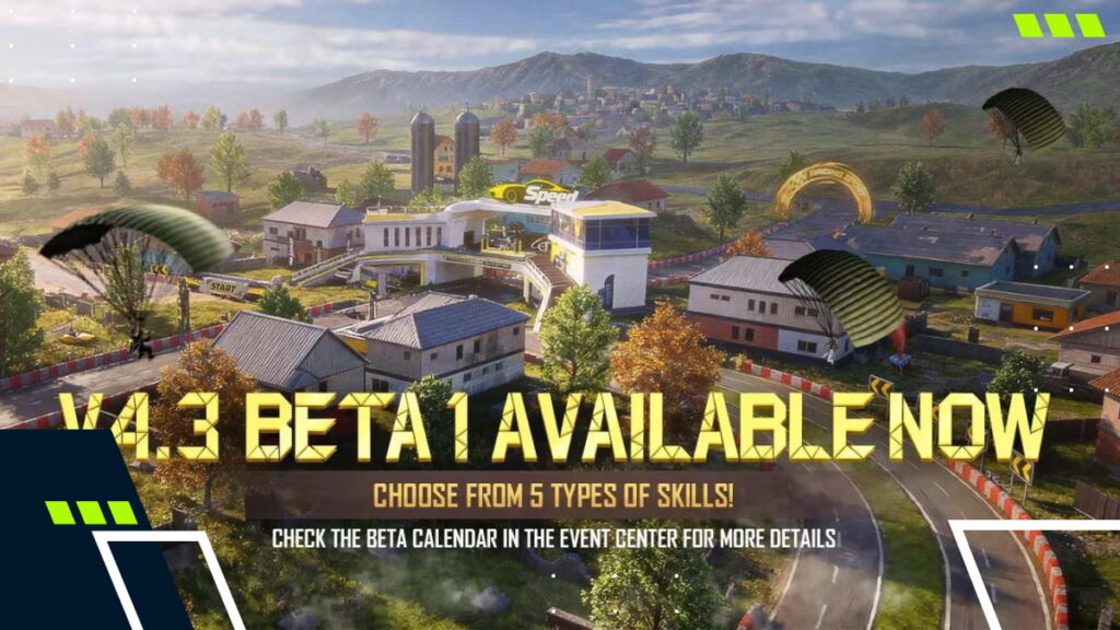 PUBG Mobile v4.3 beta test server preview showing the new themed mode map