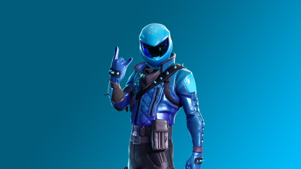Fortnite Honor Guard skin wearing a blue armored outfit and helmet