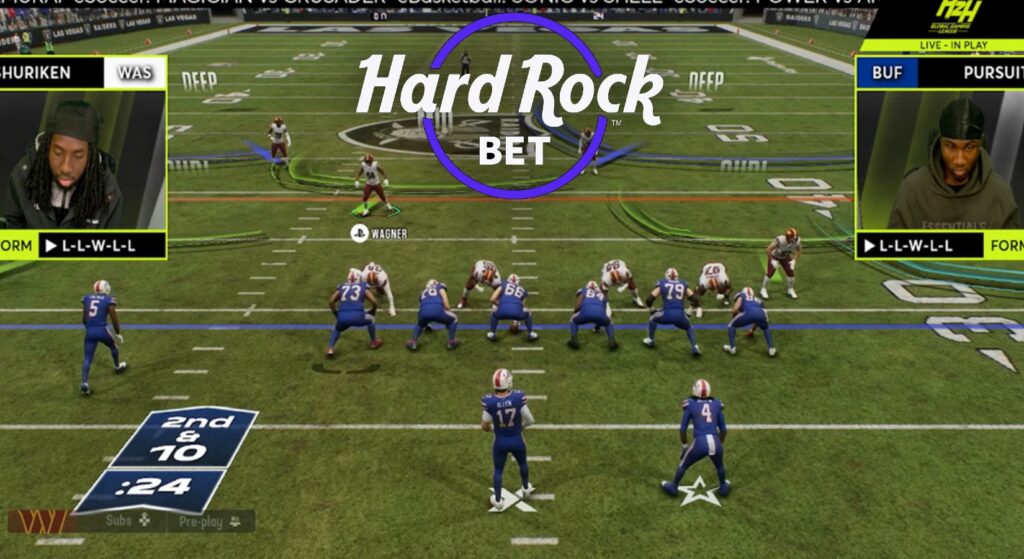 efootball gameplay with hard rock bet logo