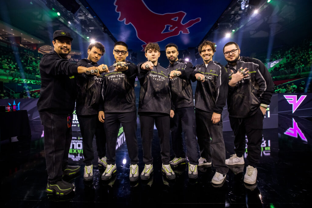 optic texas with their 2025 cdl world champs rings