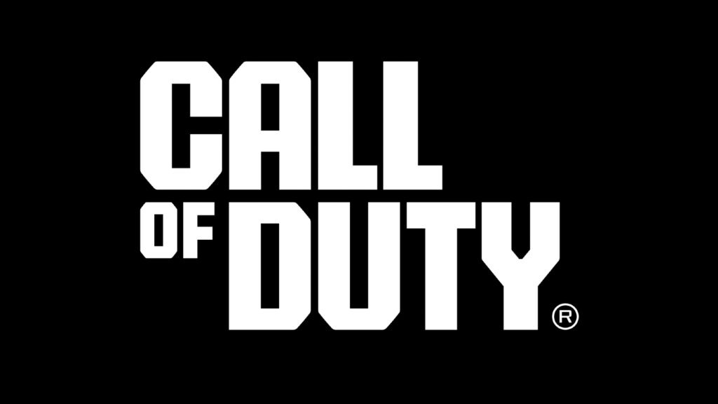 call of duty white text logo on black background