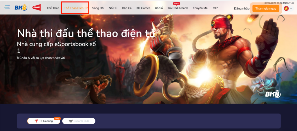 Chơi cá cược thể thao điện tử an toàn tại BK8 