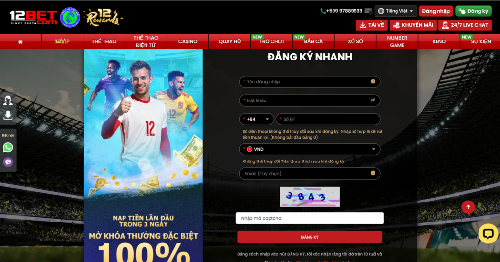 Đăng ký chơi cá độ thể thao điện tử an toàn tại 12bet 