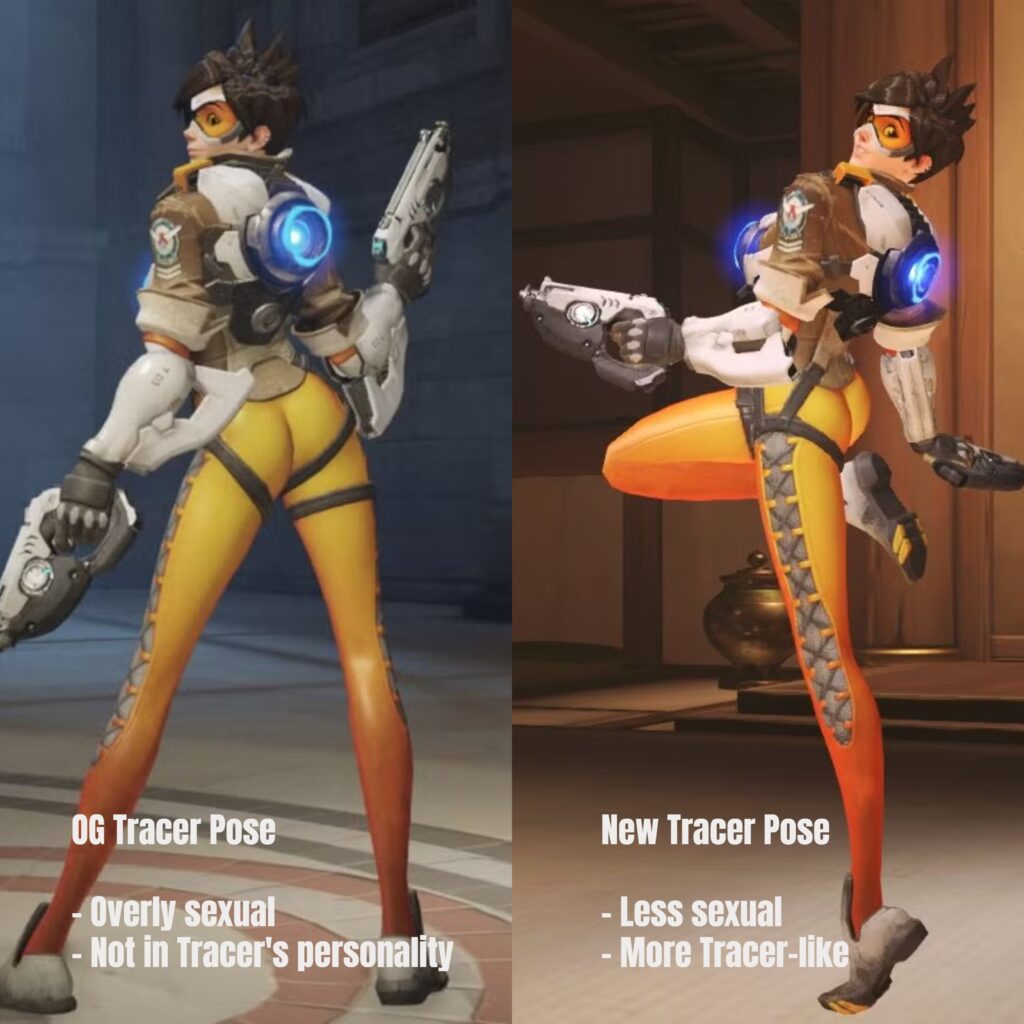 Tracer before and after pose controversy