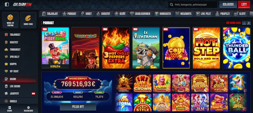 Glorion Casino - parhaat uudet nettikasinot