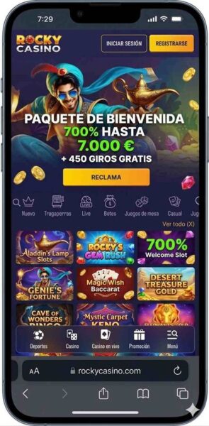Mejores casinos online más destacados del momento en España - Rocky Casino