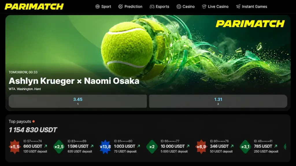 4. Parimatch – Kombinasi Slot dan Sportsbook Global